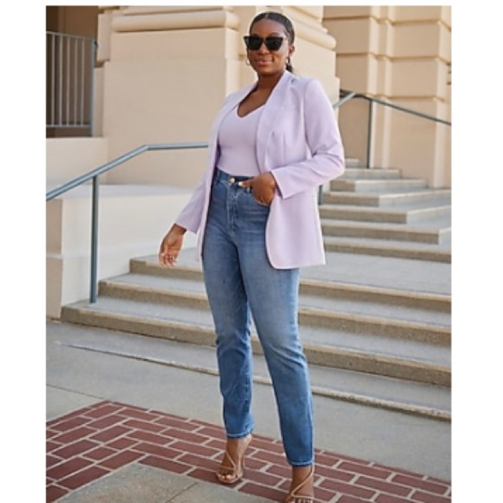 Express Lavendar Blazer Nwt one button boyfriend blazer